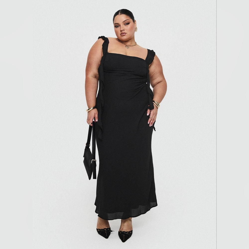 Princess Polly Strapless Black Dress - Picture 3 of 4